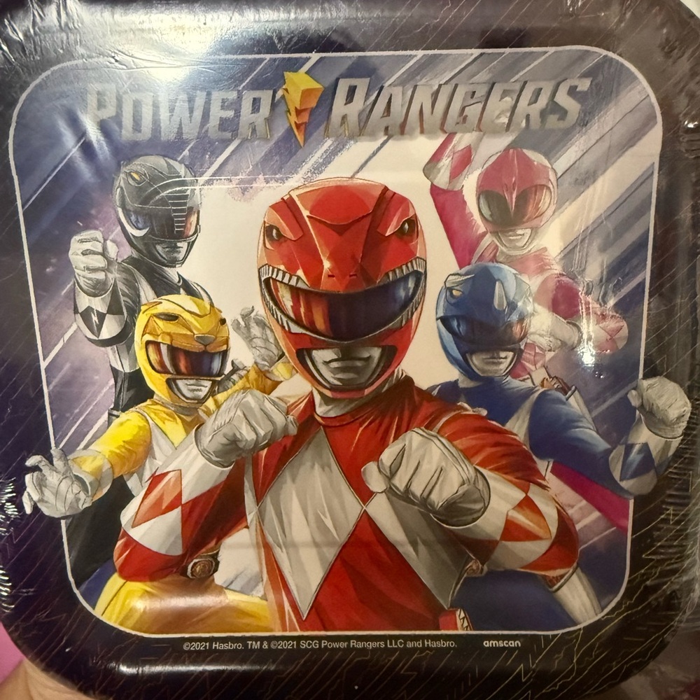 Amscan Power Rangers Party Plates 8CT